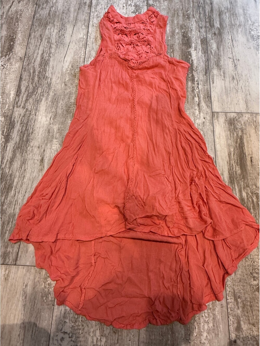 Lagaci S Coral Lace High Low Dress Boho Fairycore